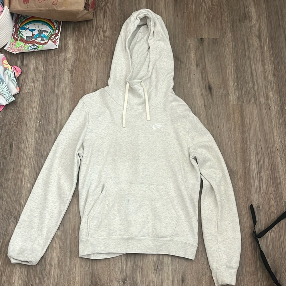 nike hoodie in light grey